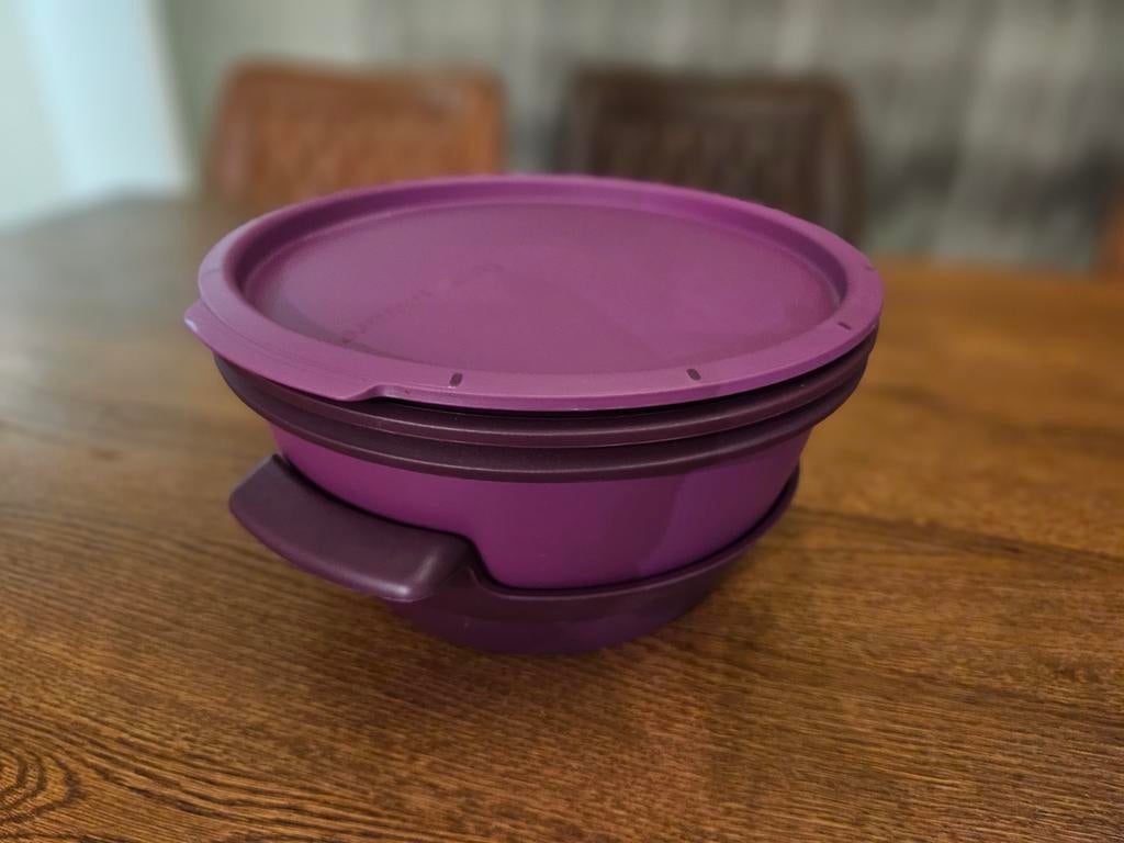 Tupperware Microgourmet paars - Nieuw, Huis en Inrichting, Keuken | Tupperware, Ophalen of Verzenden, Zo goed als nieuw, Paars