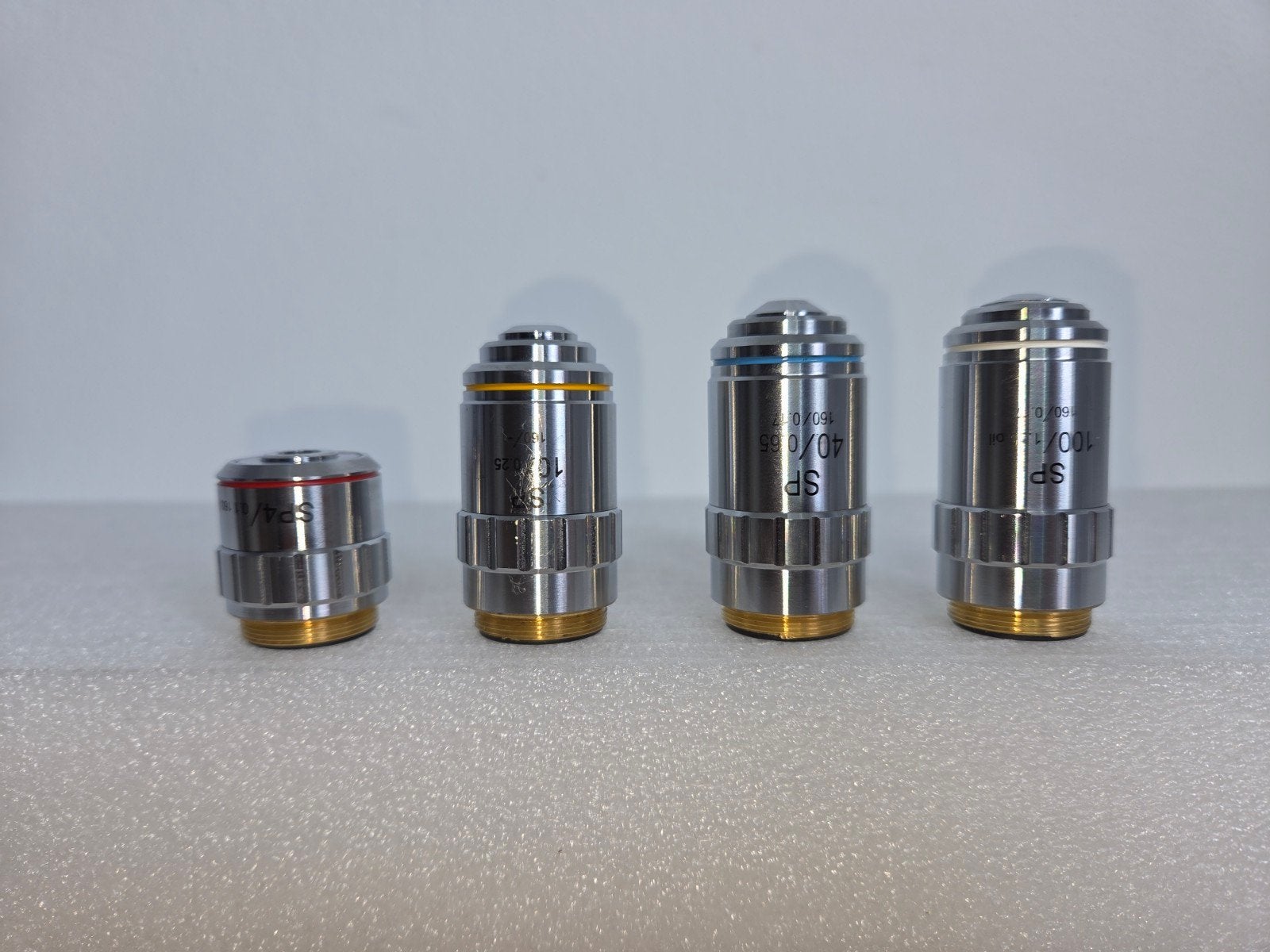 Set van vier objectieven voor Novex microscoop, Ophalen of Verzenden, Vergrootglas of Loep