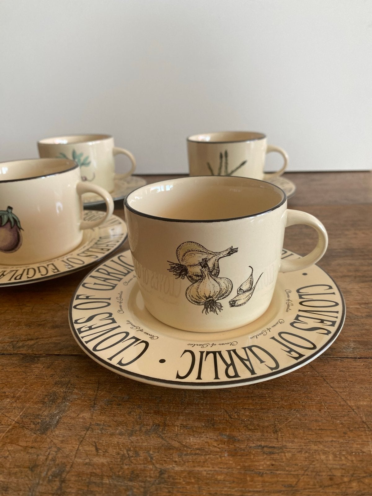 Treasures for the table Stoneware mokjes set (4 stuks), Huis en Inrichting, Keuken | Servies, Zo goed als nieuw, Kop(pen) en/of Schotel(s)