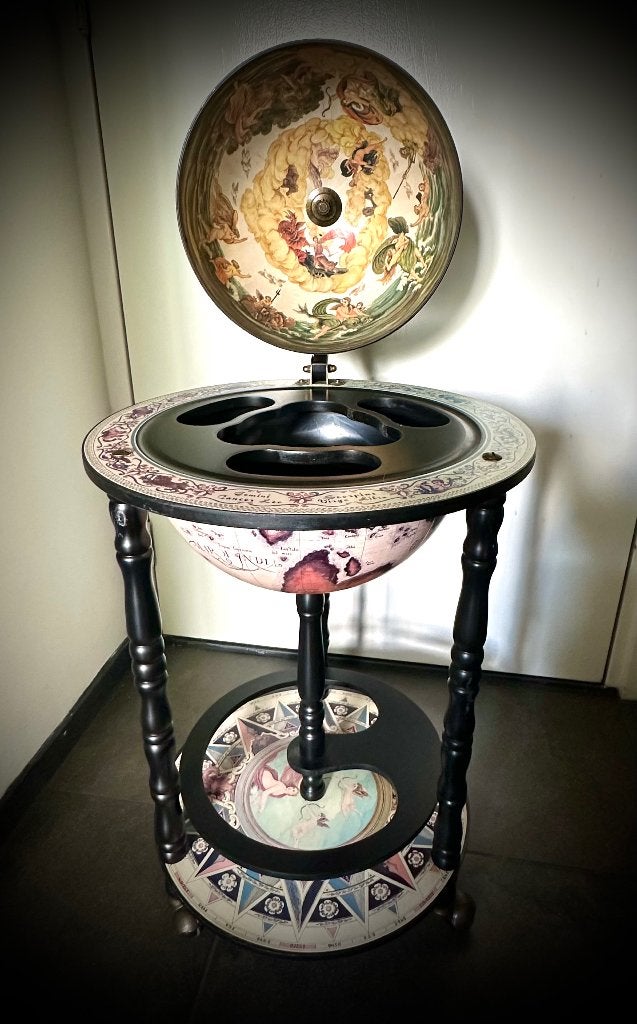 Bar cart Globe drankenbar Wijnbar Italiaanse stijl Vintage, Ophalen