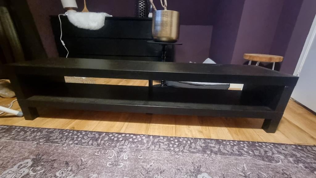 Zwart Ikea lack TV-meubel, Ophalen, Gebruikt, 150 tot 200 cm, Minder dan 100 cm