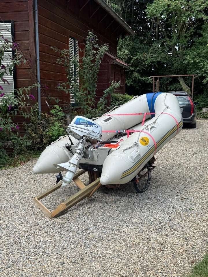 Rubberboot  inclusief  motor, Ophalen of Verzenden, Gebruikt