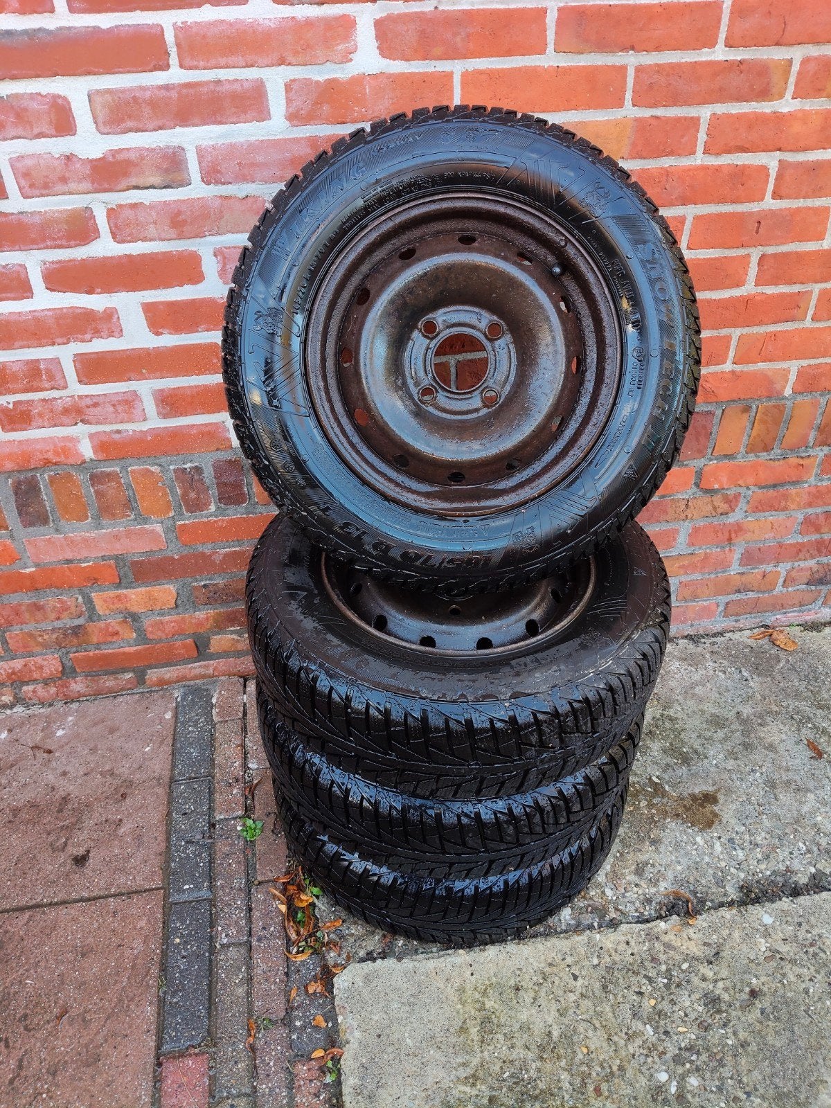 Winterbanden met stalen velgen 165/70 R13 79T Peugeot, Ophalen, Gebruikt, 13 inch, Banden en Velgen
