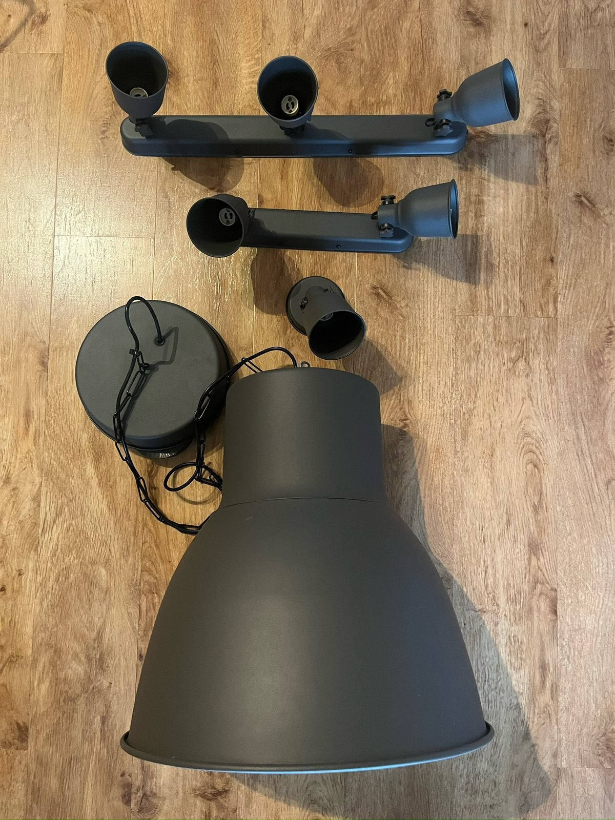 Hektar verlichting set hanglamp 38 cm 3 2 en 1 spot., Ophalen, Zo goed als nieuw