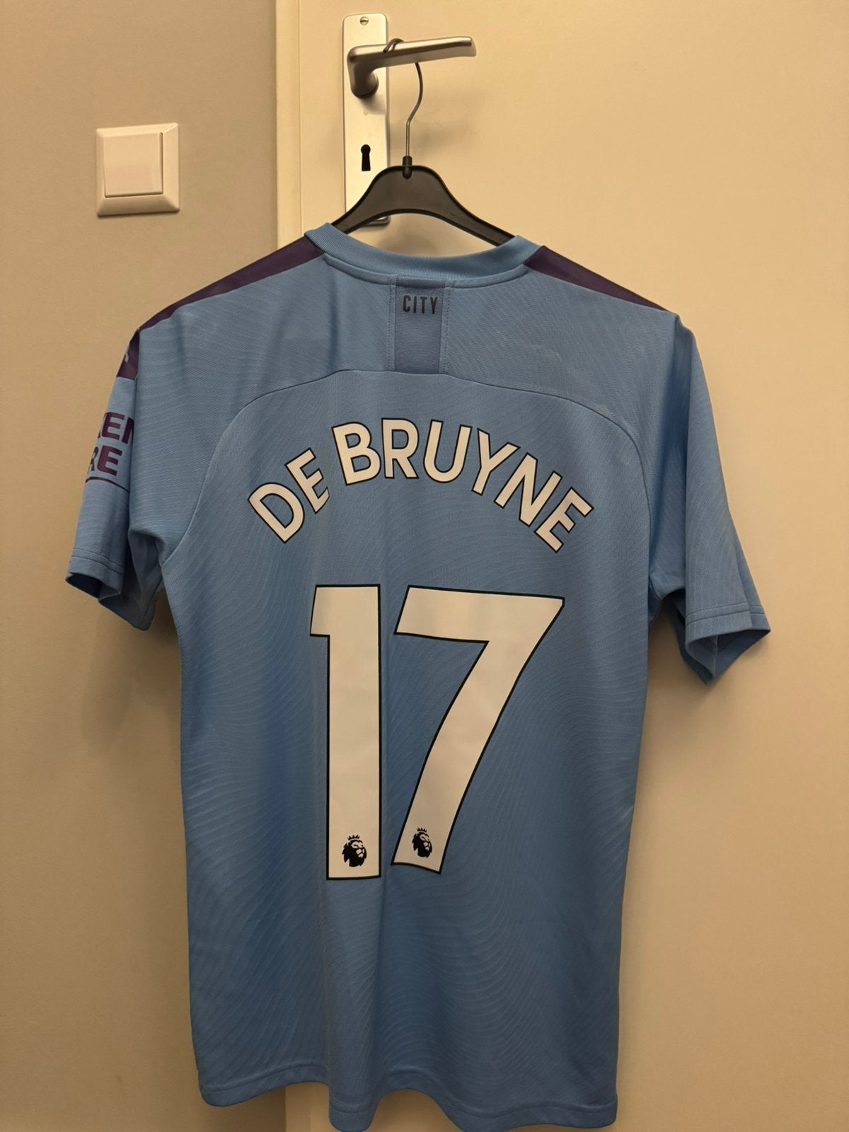 Manchester City 2019/20 thuisshirt – Kevin De Bruyne #17 – M, Ophalen of Verzenden, Zo goed als nieuw, Buitenlandse clubs, Shirt