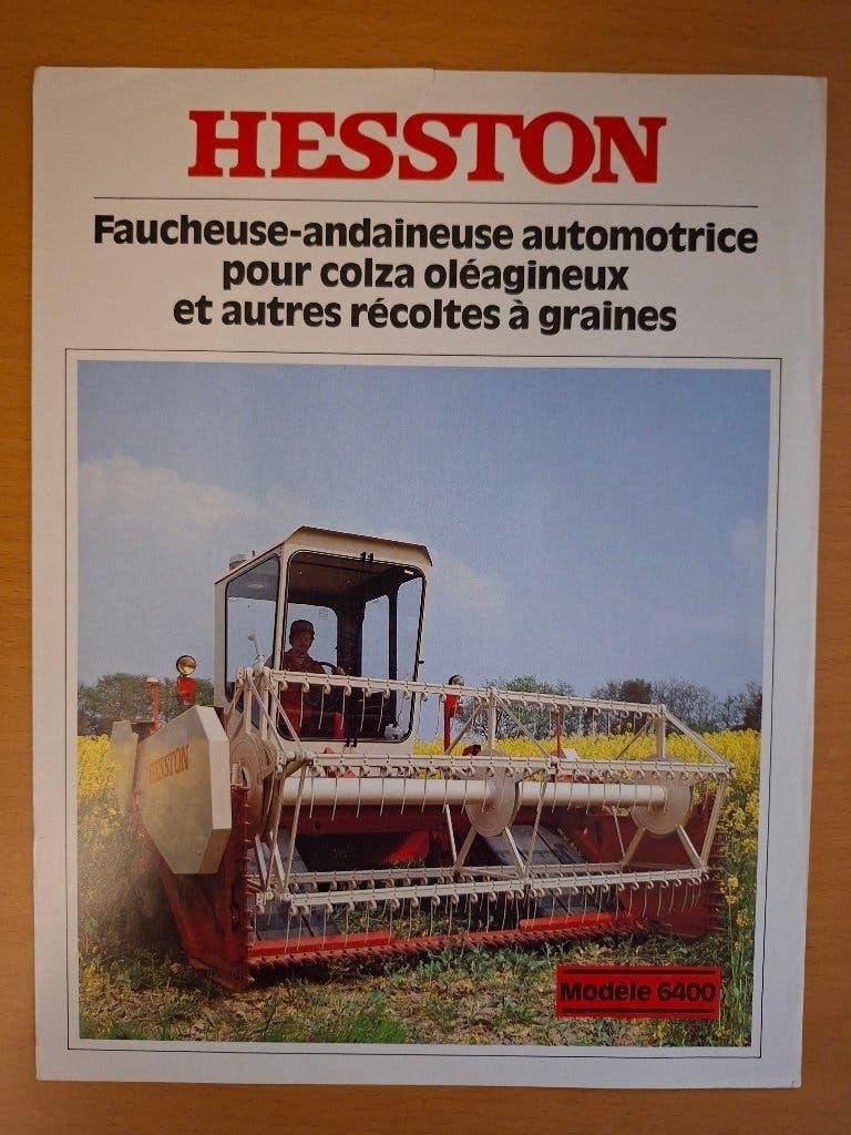 Folder Hesston zelfrijdende zwad maaier, Verzenden, Gelezen, Tractor en Landbouw