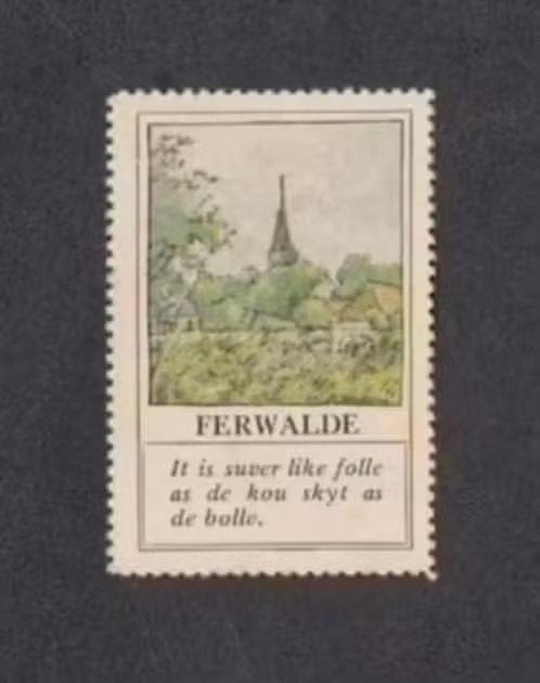 Verzamelplaatje Sluitzegel Ferwoude Ferwalde Friesland., Ophalen of Verzenden, Zo goed als nieuw