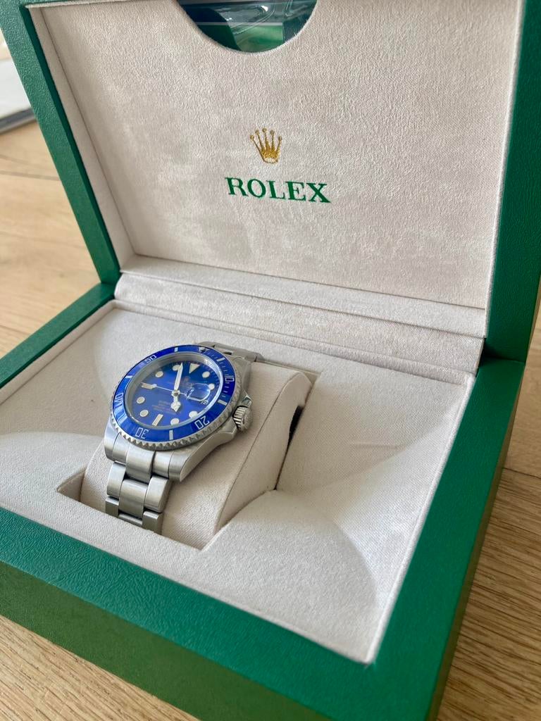 Rolex Submariner Blue Automatisch, Staal, Verzenden, Polshorloge, Zo goed als nieuw