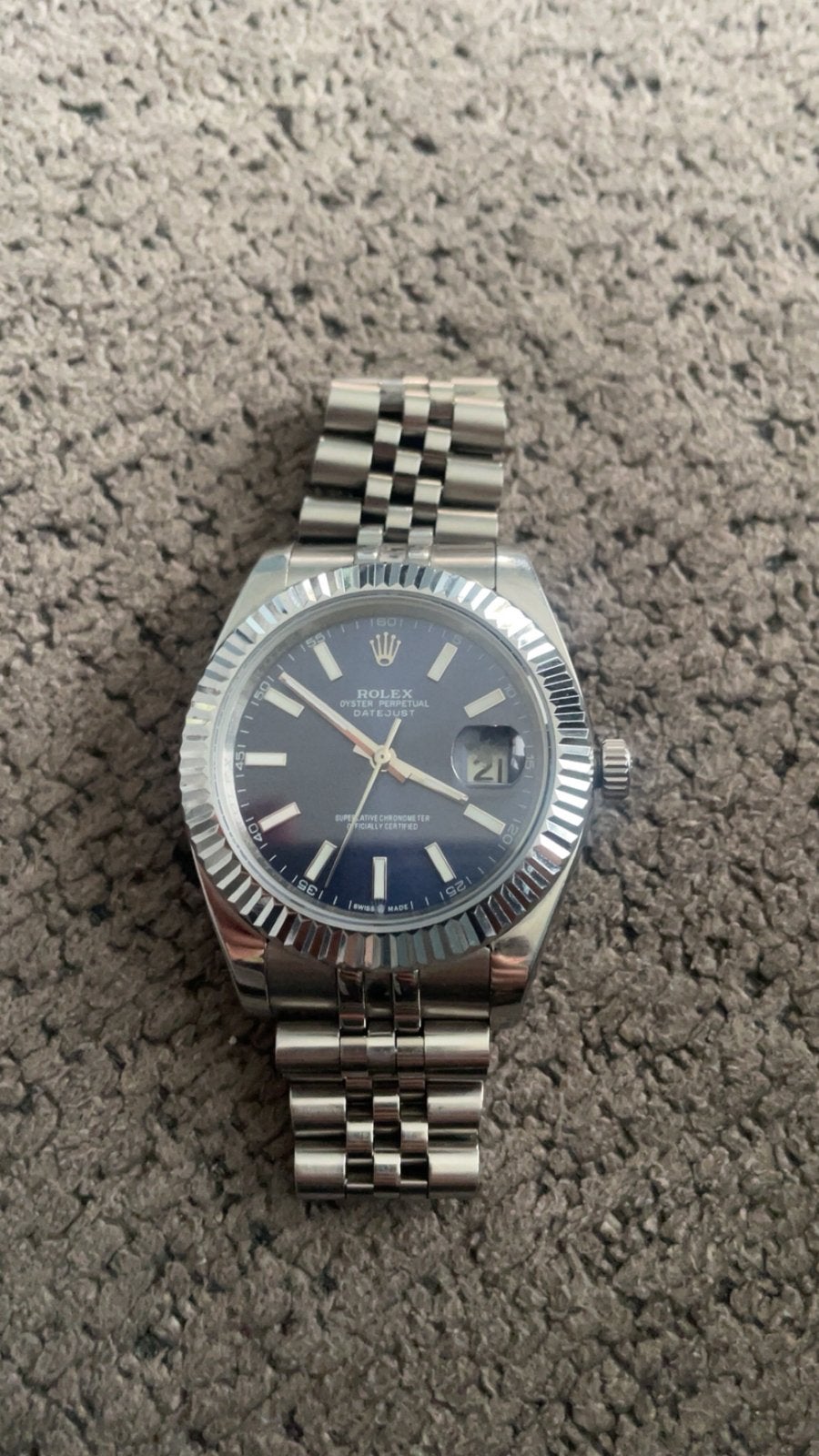 Rolex datejust, Staal, Polshorloge, Ophalen of Verzenden, Zo goed als nieuw