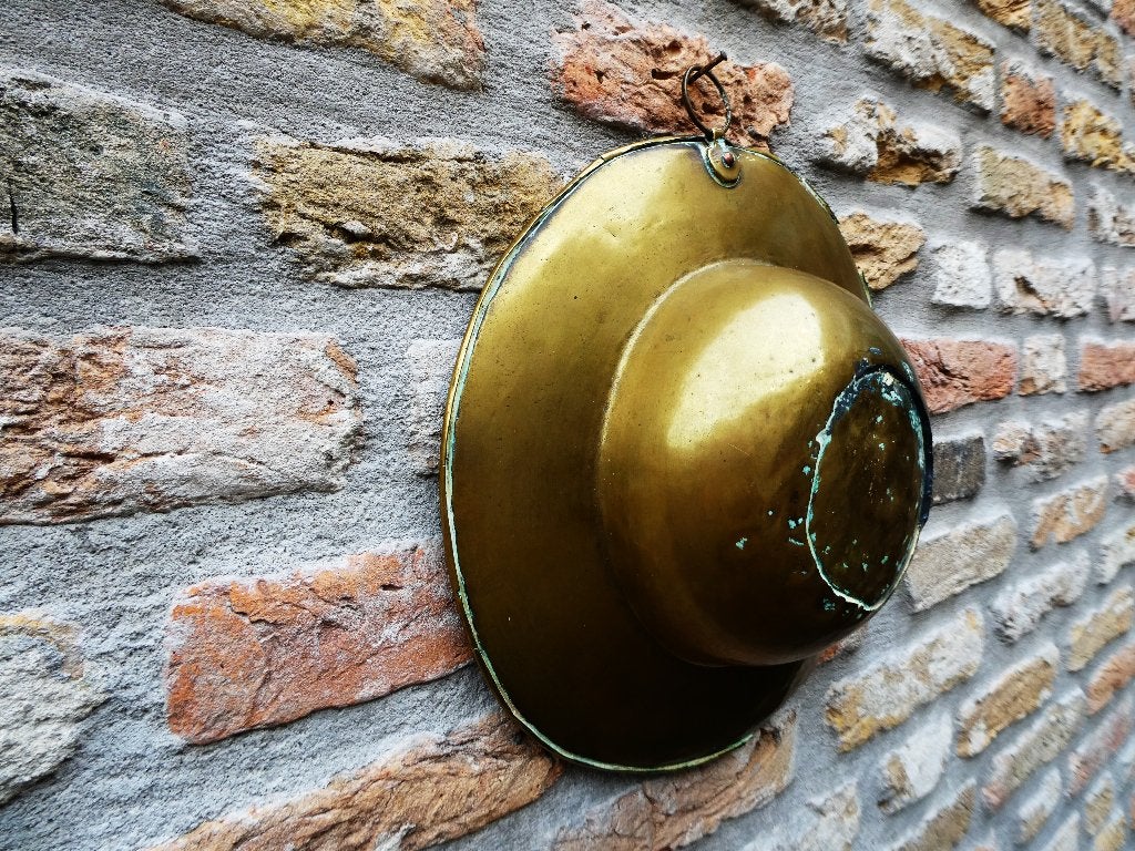 Messing scheerbekken aderlatenbekken vertind scheerkom, Antiek en Kunst, Ophalen of Verzenden