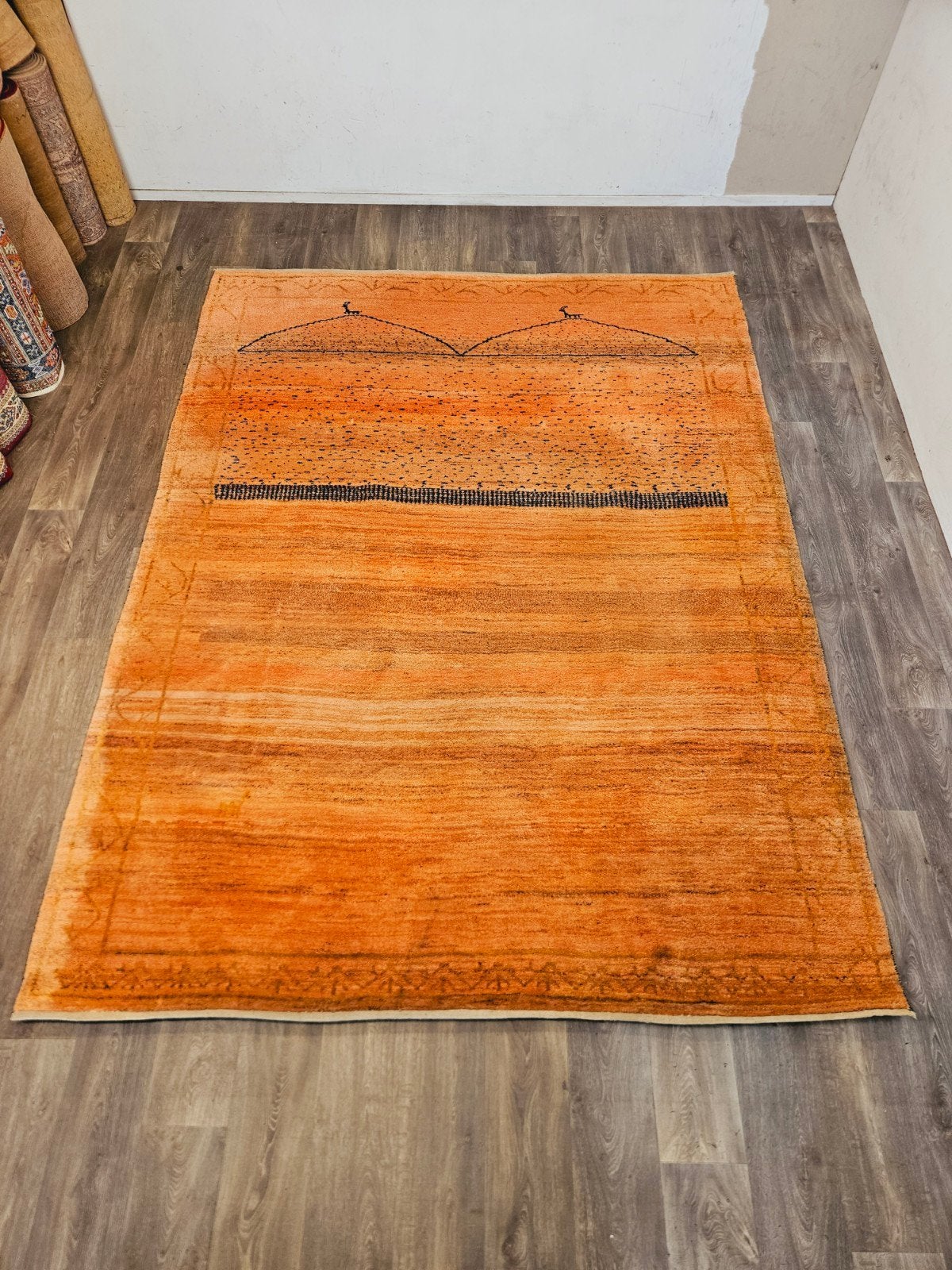 Perzisch Handgeknoopt Gabbeh Tapijt. Prachtige kleuren!, 200 cm of meer, Ophalen of Verzenden, Zo goed als nieuw, Crème