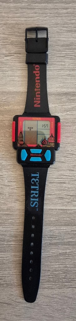 Nintendo Tetris game & watch horloge Zeon 8322, Puzzel en Educatief, Gebruikt, 1 speler, Ophalen of Verzenden