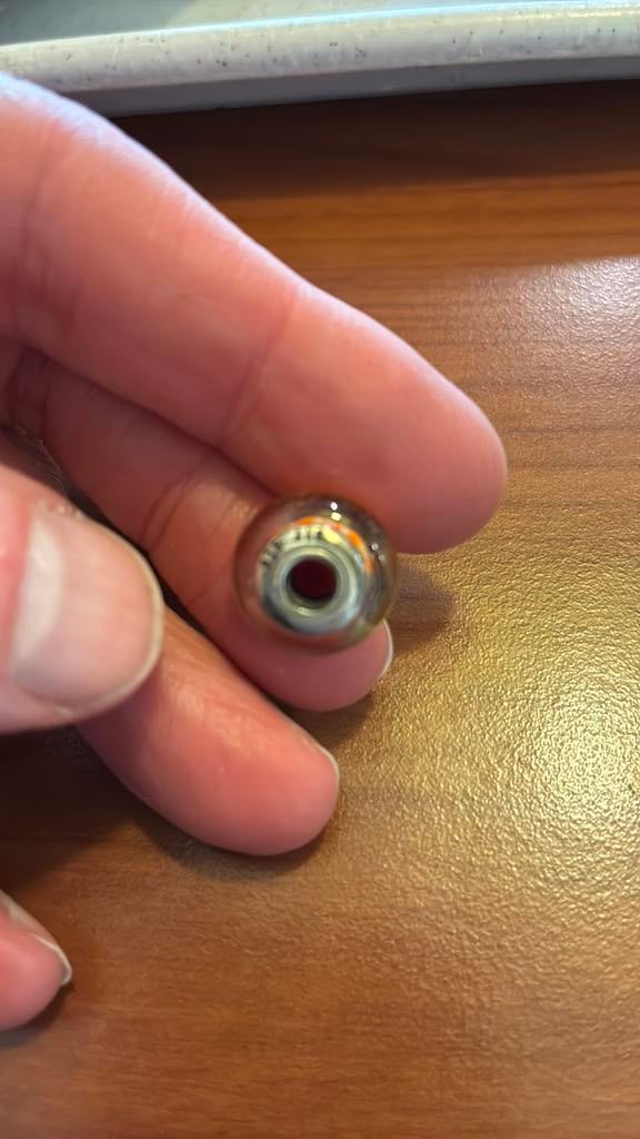 Pandora 925 glas bedel zilver, Sieraden, Tassen en Uiterlijk, Bedels, Pandora, Ophalen of Verzenden, Zo goed als nieuw, 1 bedel