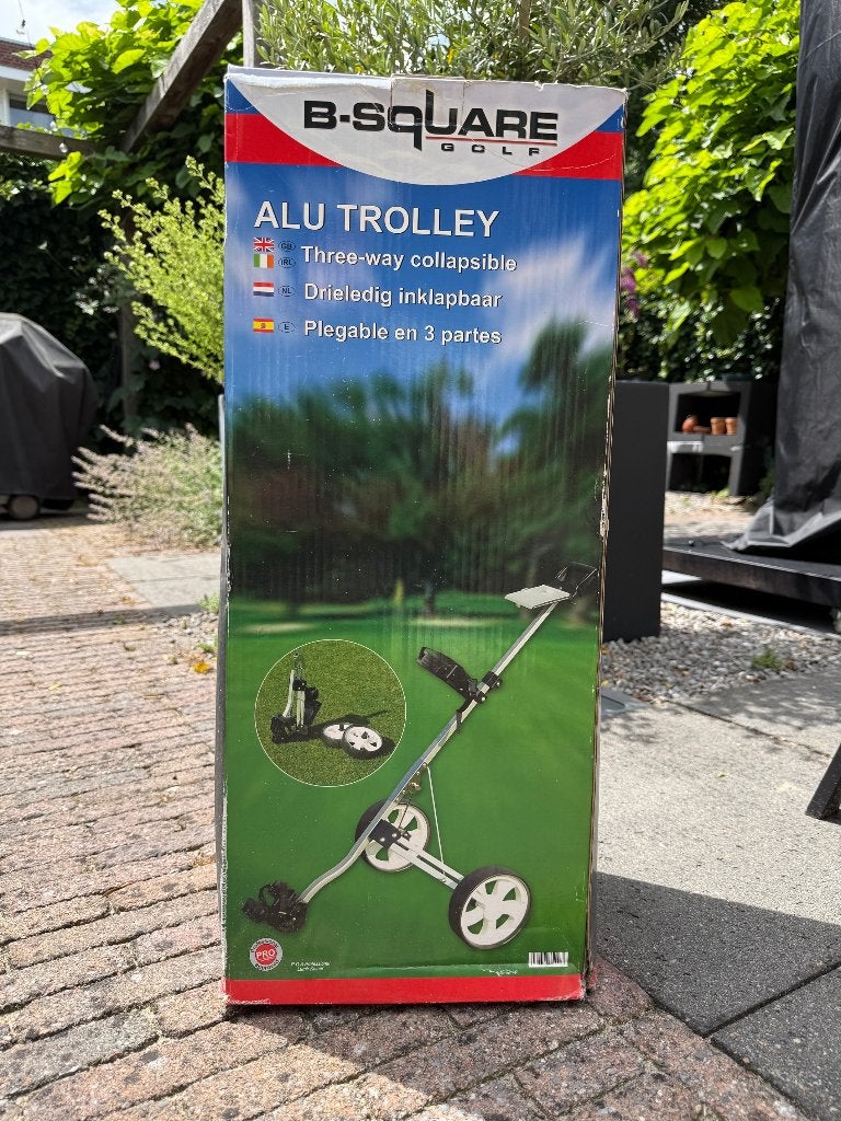 B-Square aluminium golf trolley, Ophalen, Nieuw, Golfkar, Overige merken