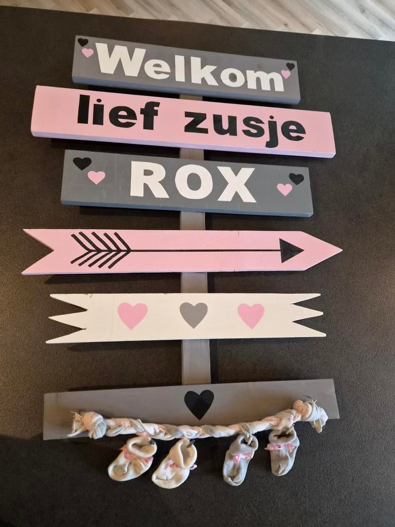 Geboortebord wegwijzer, Kinderen en Baby's, Ophalen, Gebruikt, Geboortebord