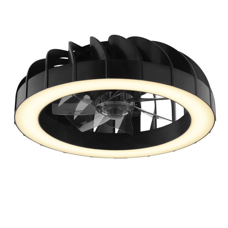 Plafondventilator met verlichting- Zwart - Afstandsbediening, Ophalen of Verzenden, Zo goed als nieuw