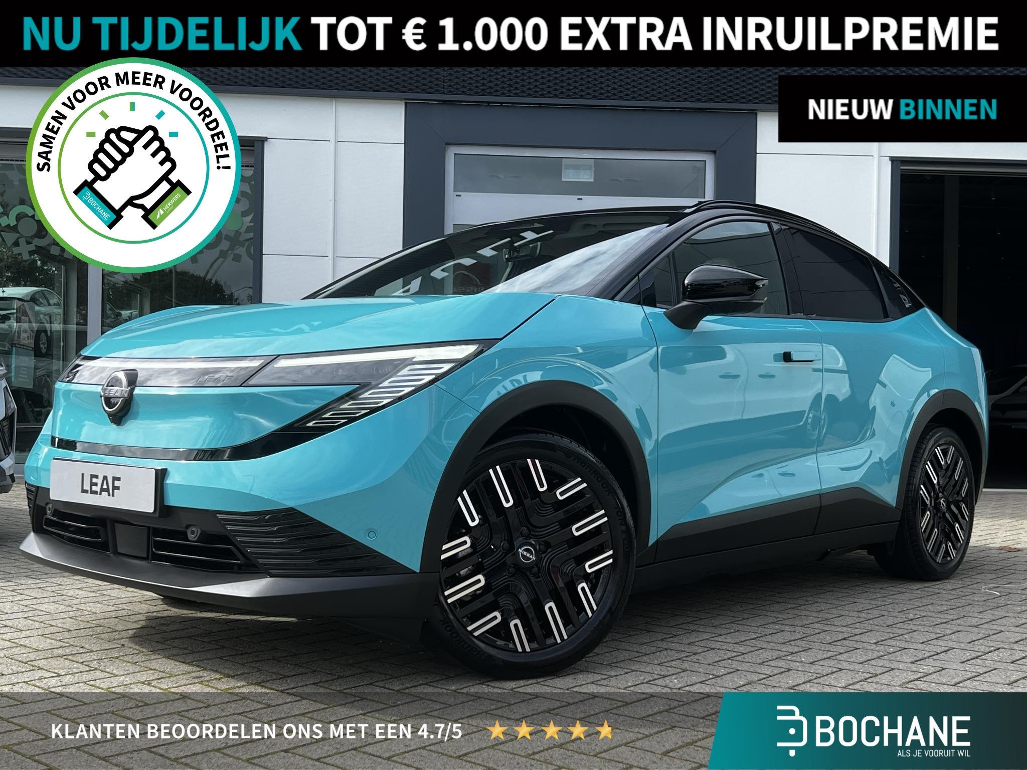Nissan LEAF Evolve 75 kWh | Heads up display | Panoramadak |