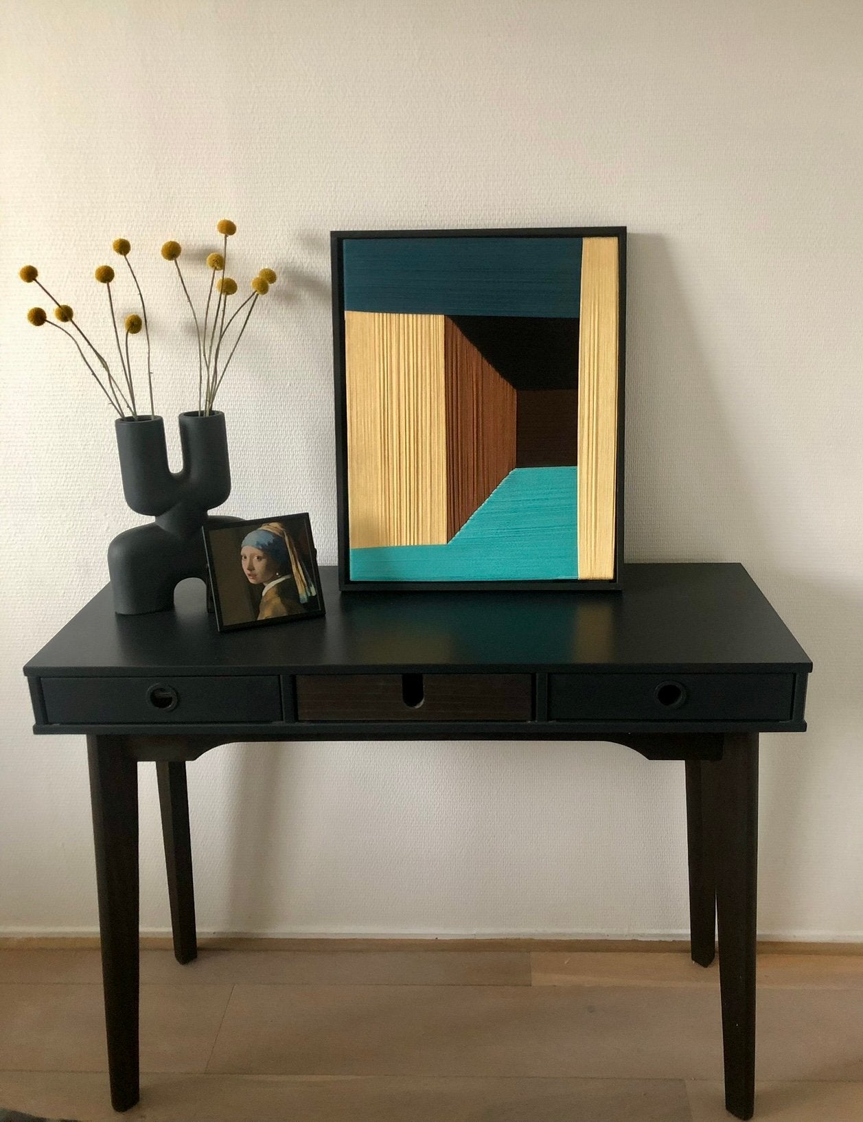 Japandi stijl Marckeric Kiara Sidetable eiken onderstel., Ophalen, 100 tot 150 cm, Zo goed als nieuw, 25 tot 50 cm