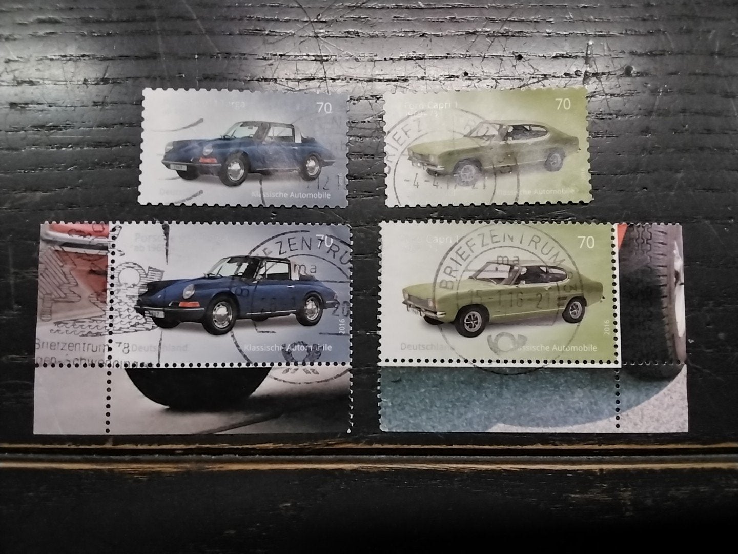 26102 Duitsland 2016 auto zegels met hoekslip, Postzegels en Munten, Ophalen of Verzenden, 1990 tot heden, Gestempeld