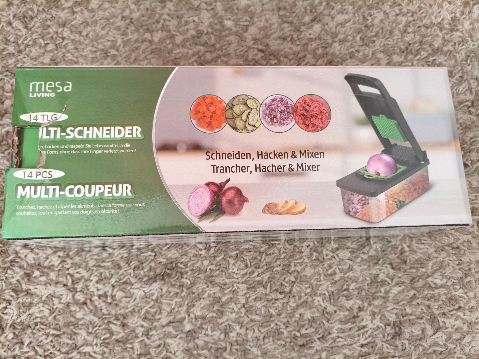 Mesa Living Multi-Coupeur 14-delig - Groentesnijder, Overige typen, Kunststof, Ophalen of Verzenden, Zo goed als nieuw