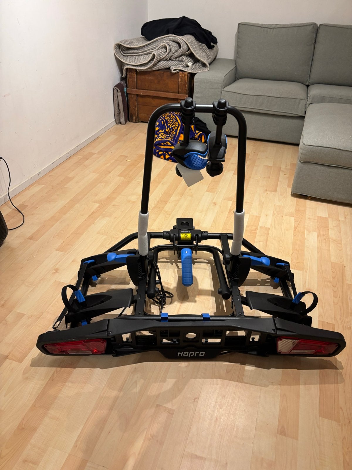 Hapro Atlas 2 Premium Blue E-bike Fietsendrager, Auto diversen, Fietsendragers, Ophalen, Zo goed als nieuw, 2 fietsen, Trekhaakdrager
