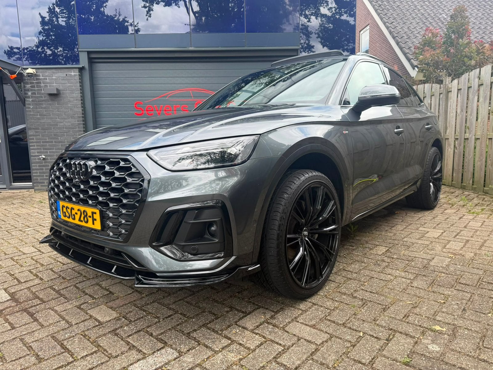 Audi Q5 50 Tfsi e 265pk Phev S Tronic Quattro 2021 Grijs, Auto's, Audi, Zwart, Leder en Stof, Plug-in hybride, Vierwielaandrijving