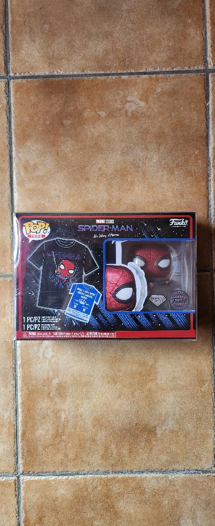 Spiderman diamand convention exclusive funko pop shirt set, Ophalen of Verzenden, Nieuw