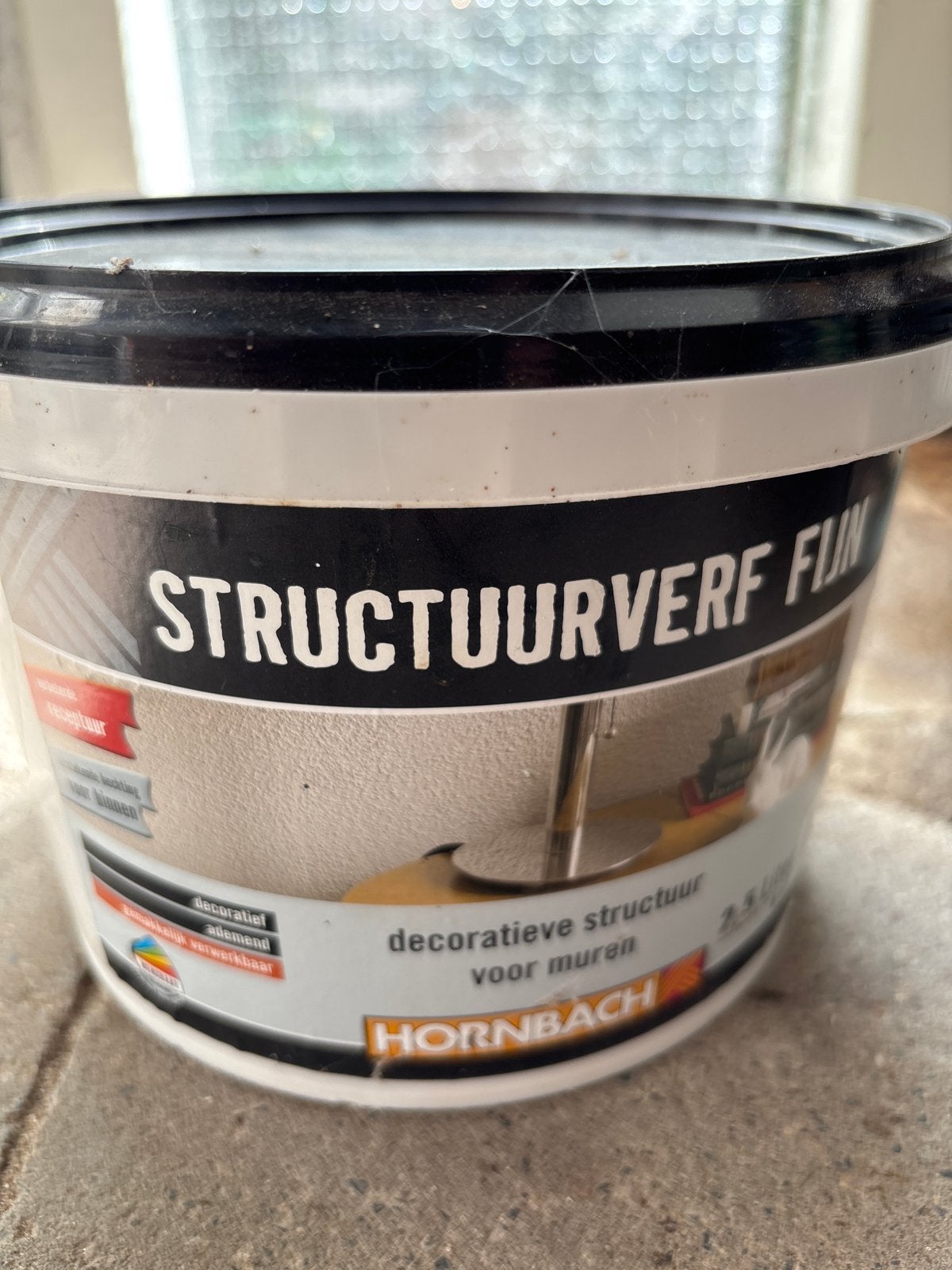 Gratis Hornbach Structuurverf Fijn Wit - Ongebruikt, Wit, Nieuw, Ophalen of Verzenden, Verf
