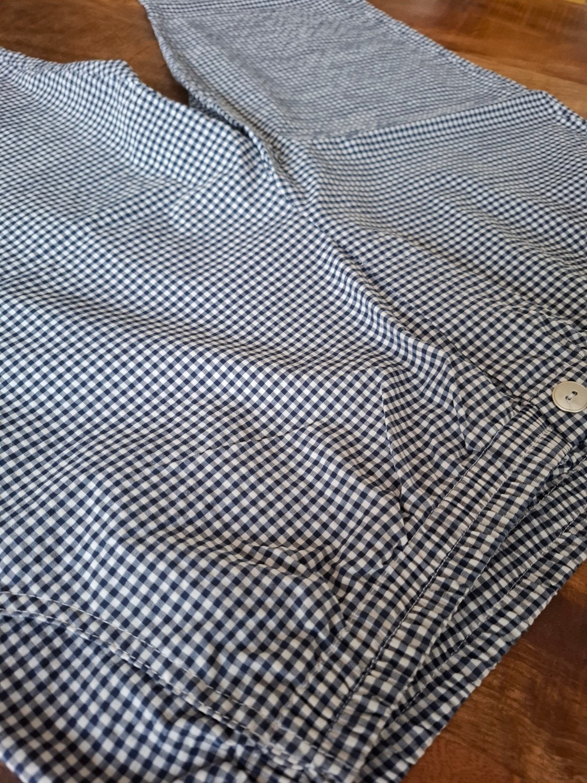 Louisa Ateliers Gingham Broek Maat 44/46, Blauw, Maat 46/48 (XL) of groter, Ophalen of Verzenden, Lang