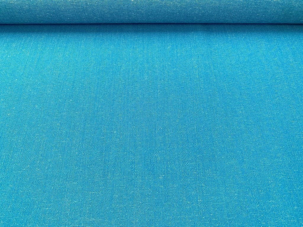 Bute Iona; turquoise+crème; 6,1 meter meubelstof; NU 50€/M, Wol, Blauw, 120 cm of meer, Ophalen of Verzenden