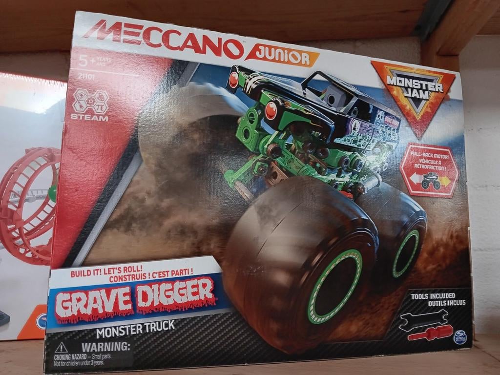 Meccano Junior Monster Jam Grave Digger Monstertruck, Kinderen en Baby's, Overige merken, Spin Master, Nieuw, Ophalen of Verzenden
