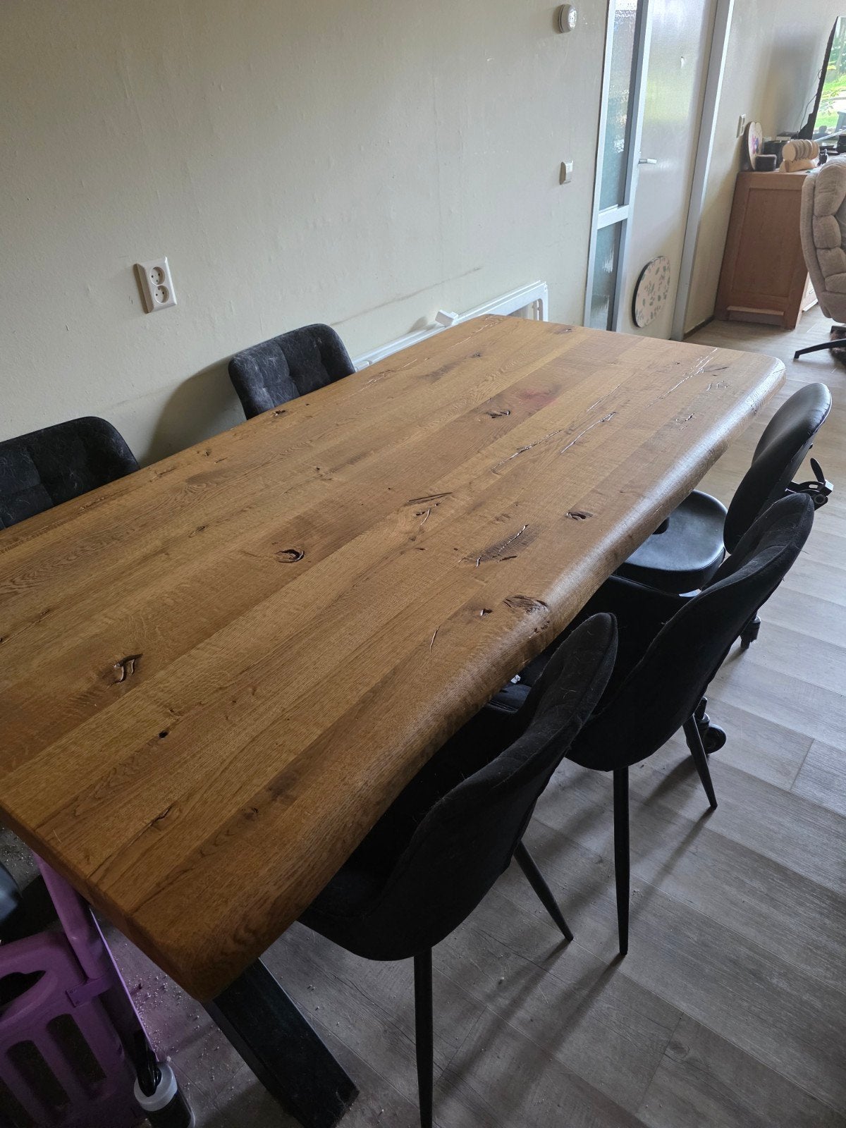 mooie tafel, Huis en Inrichting, Tafels | Eettafels, Ophalen, 200 cm of meer, 50 tot 100 cm, Zo goed als nieuw