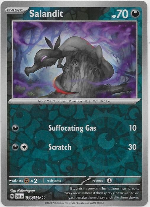 Obsidian Flames,  Salandit [reverse] 139/197, Verzenden, Nieuw, Losse kaart