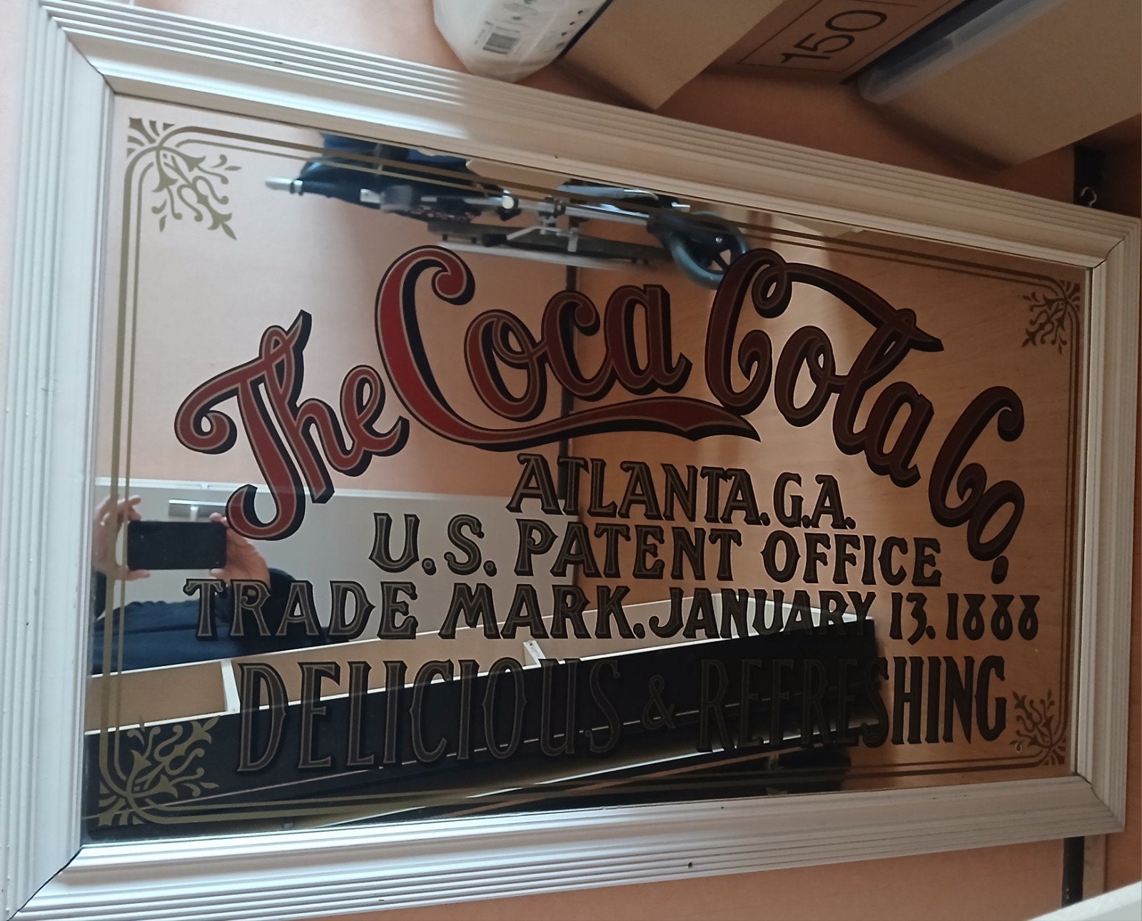 Coca cola spiegel, Huis en Inrichting, Woonaccessoires | Spiegels, Ophalen, Rechthoekig