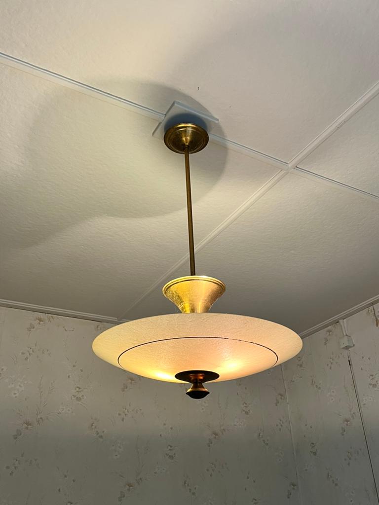 Vintage plafondlamp / hanglamp, Ophalen, Gebruikt