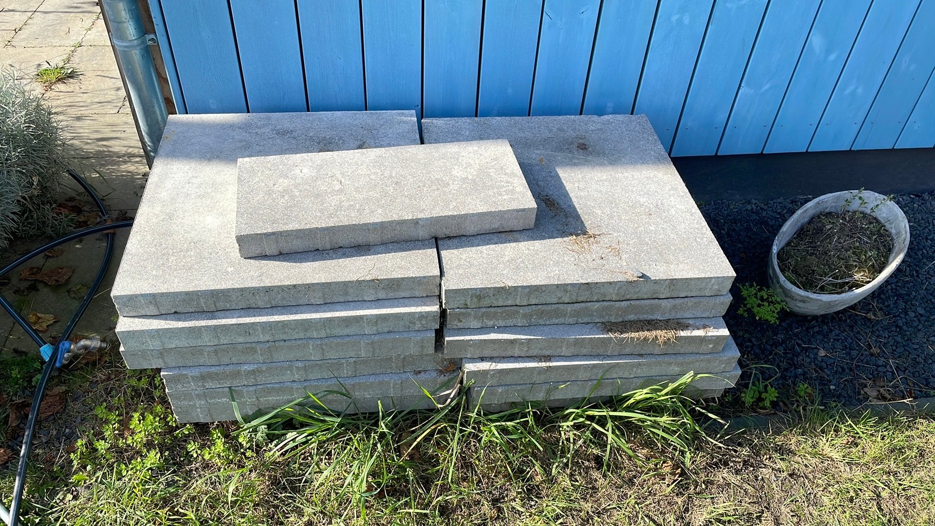 Betontegel 60x60 12 stuks 6cm dik, Ophalen, Zo goed als nieuw, Beton, Terrastegels