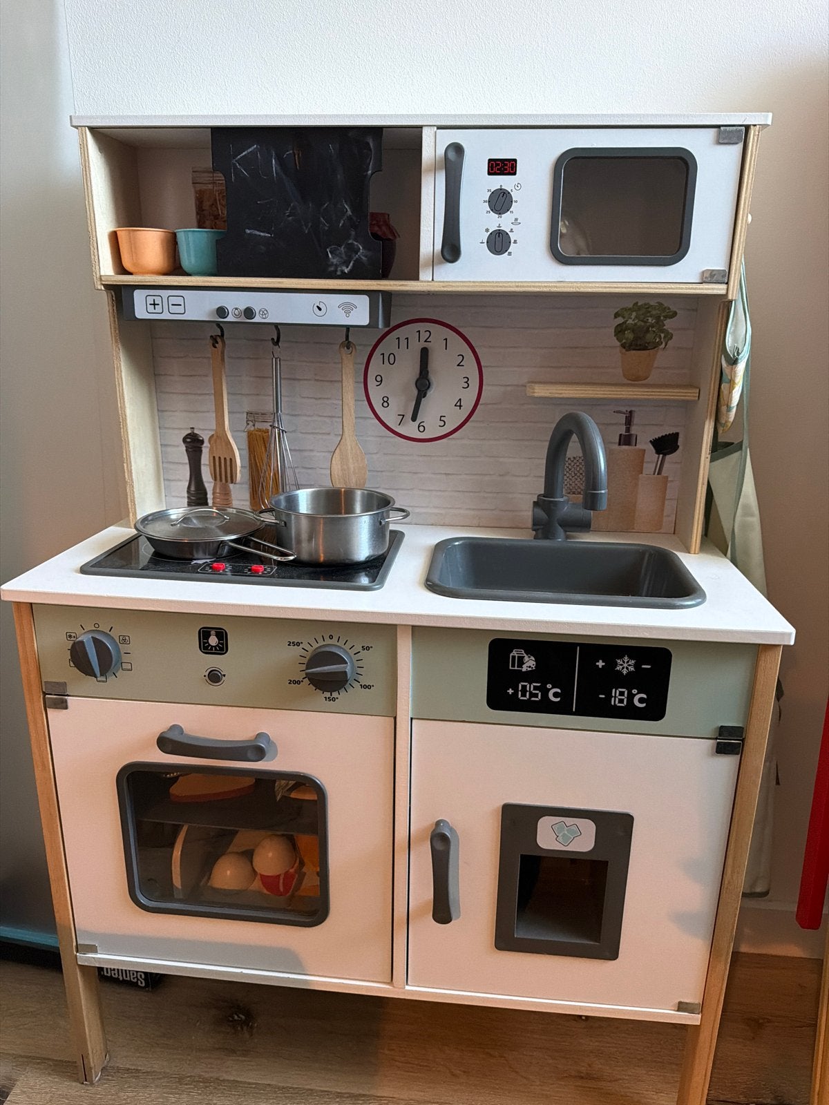 Kinderkeuken met accessoires, Ophalen, Gebruikt, Hout, Speelkeuken