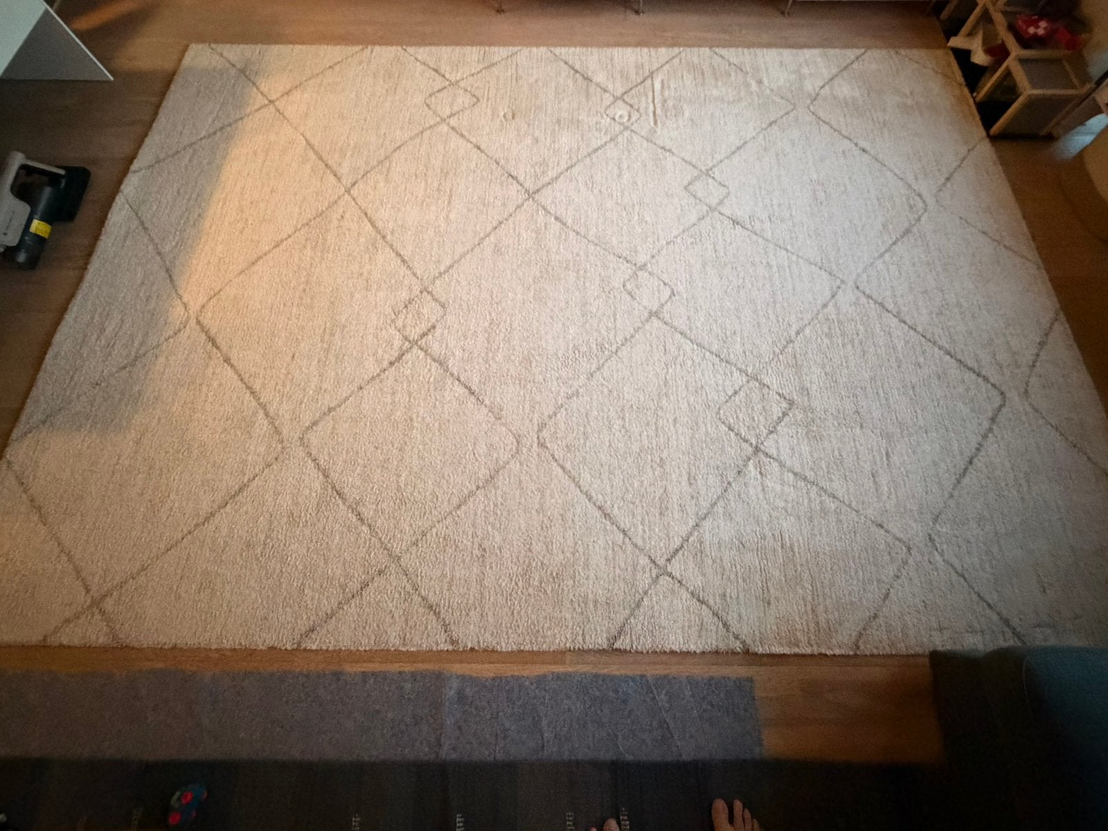 IKEA TVERSTED Vloerkleed - Beige (133x195 cm / 200x300 cm), Huis en Inrichting, Stoffering | Tapijten en Kleden, Ophalen, Gebruikt