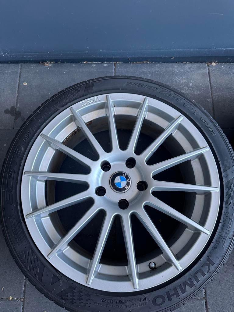 BMW 19 inch velgen met banden 5x120, Auto-onderdelen, Gebruikt, Banden en Velgen, Zomerbanden, Ophalen