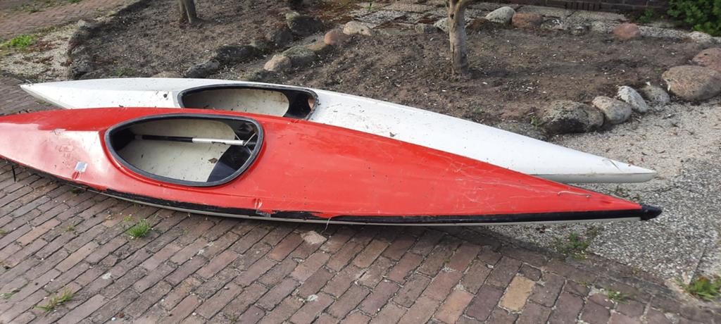 2 x polyester kano, Watersport en Boten, Kano's, Ophalen, Gebruikt, Eén persoon, Met peddels