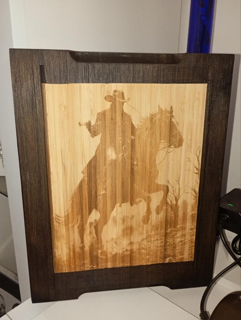 Cowboy houten decoratie -24x30, Minder dan 50 cm, Nieuw, Ophalen of Verzenden, Minder dan 50 cm