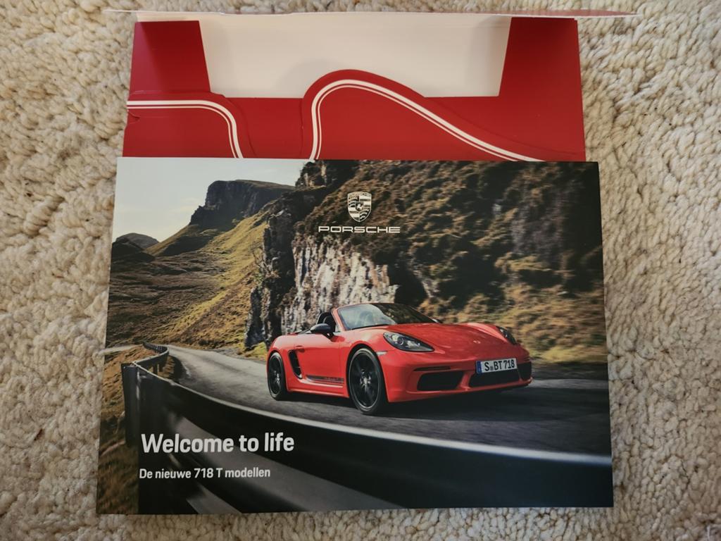 Porsche 718 T Reclamefolder met poster, Ophalen of Verzenden, Porsche