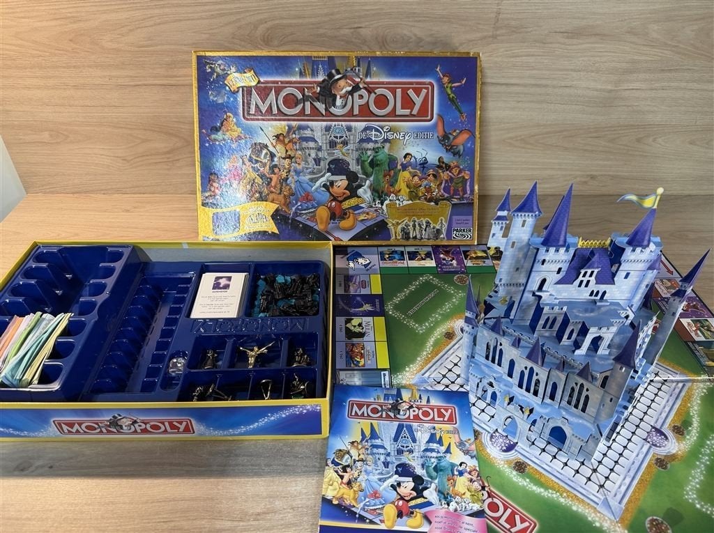 monopoly disney met 3d kasteel - s6885, Verzenden, Zo goed als nieuw