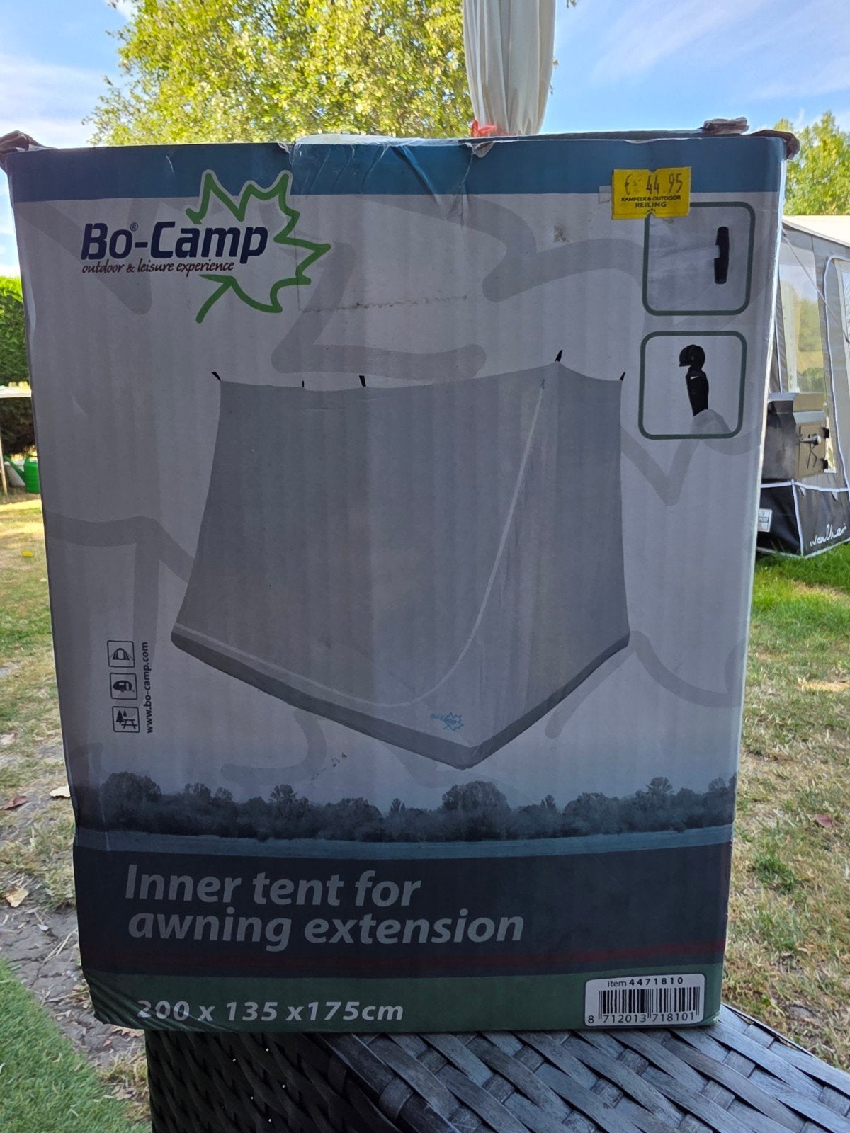 Bo-Camp Binnentent voor luifeluitbreiding - 200x135x175cm, Caravans en Kamperen, Tenten, Ophalen of Verzenden, Nieuw, Tot en met 2