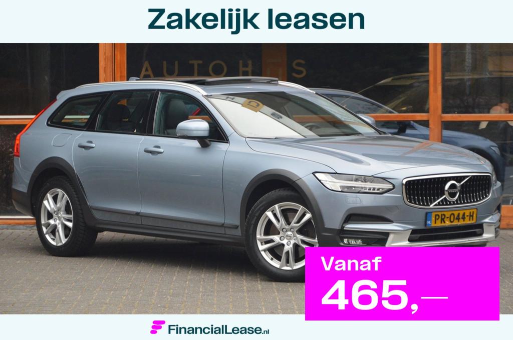 Volvo V90 Cross Country T5 AWD | Panoramadak | Trekhaak 2400, Automaat, Blauw, 2400 kg, 102 €/maand
