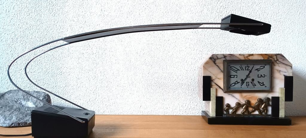 Zweedse vintage  design bureaulamp (Ledu model 411 ) 80s, Glas, Gebruikt, Minimalistisch  - industrieel - Scandinavisch, Ophalen of Verzenden