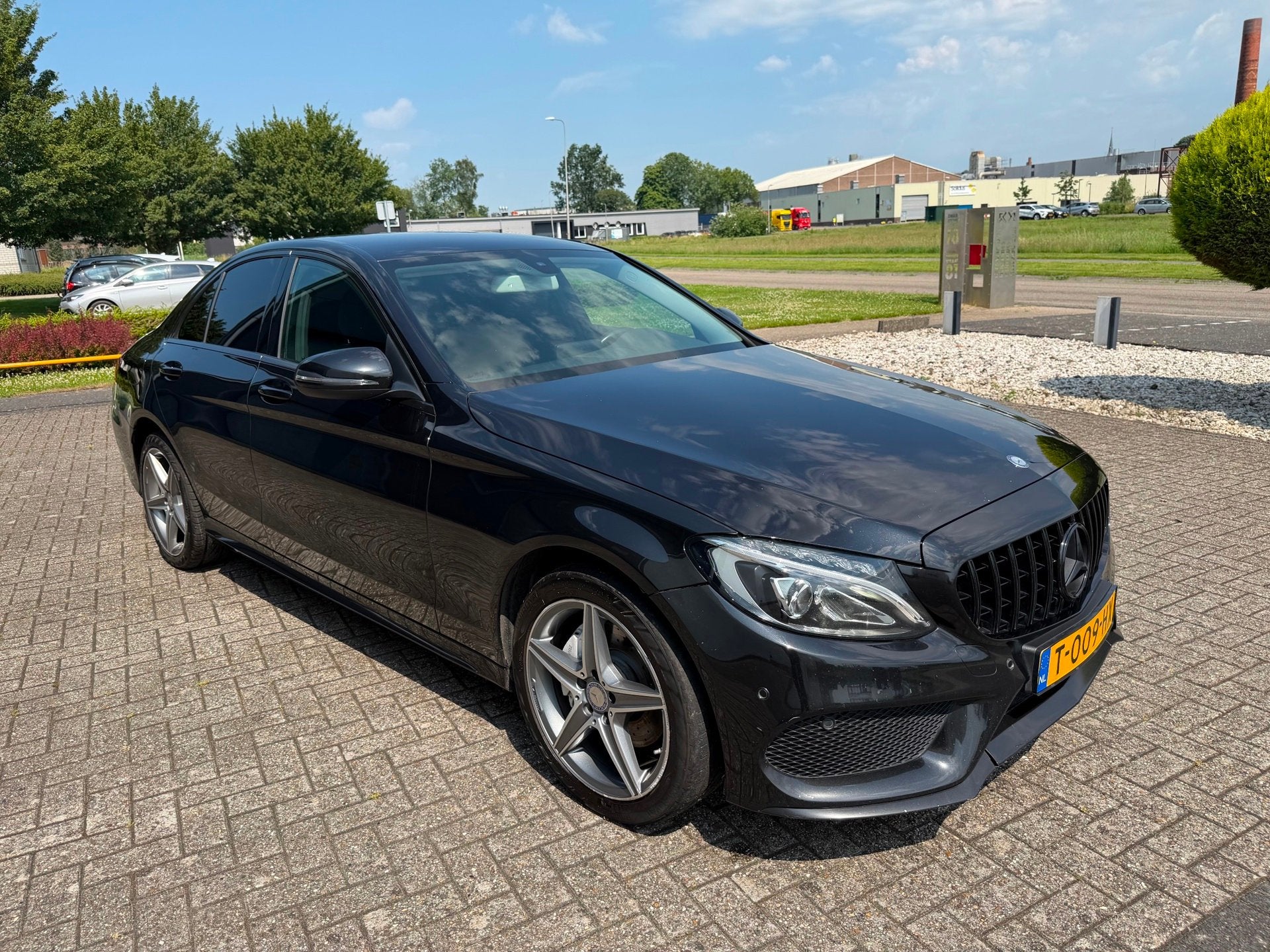Mercedes-Benz C-klasse 180 2014 Amg, Auto's, Gebruikt, Zwart, 1595 cc, Bedrijf