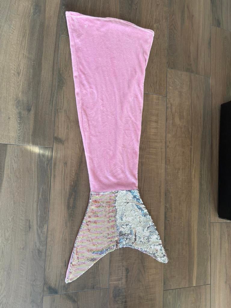 Zeemeermin instapdeken met glitter en roze, Ophalen, Zo goed als nieuw, 100 cm of meer, Deken