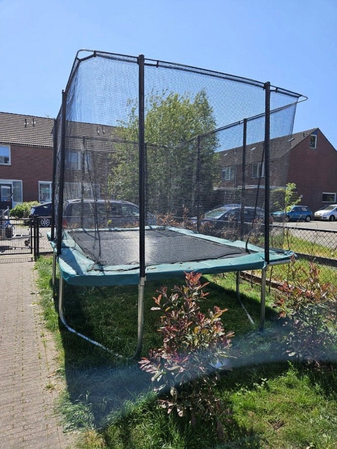 Grote trampoline Domyos (4,07 x 2,95 m), Ophalen, Zo goed als nieuw