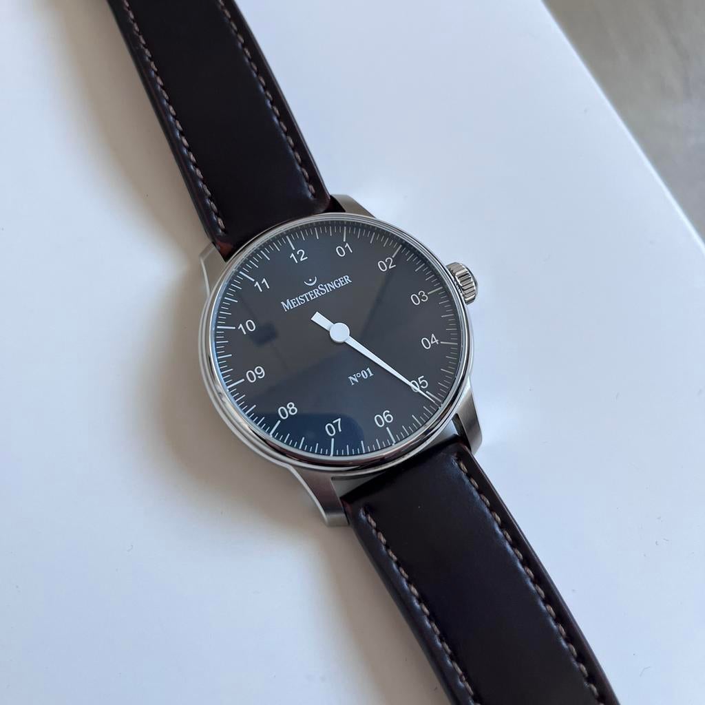 Meistersinger no1 40mm, Sieraden, Tassen en Uiterlijk, Horloges | Heren, Ophalen of Verzenden, Zo goed als nieuw, Staal, Overige merken